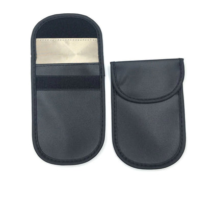 Anti-theft Car Key Pouch Radio Blocking Pouch Keyless Faraday Box Faraday Cage 14cm with 10cm Black_12