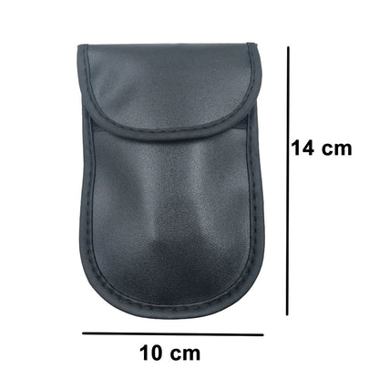Anti-theft Car Key Pouch Radio Blocking Pouch Keyless Faraday Box Faraday Cage 14cm with 10cm Black_2