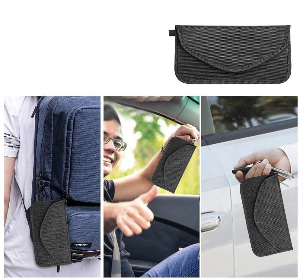 Anti-theft Case for Car Keys Phone Radio Blocking Faraday Box Faraday Cage 20cm x 11cm Black_12
