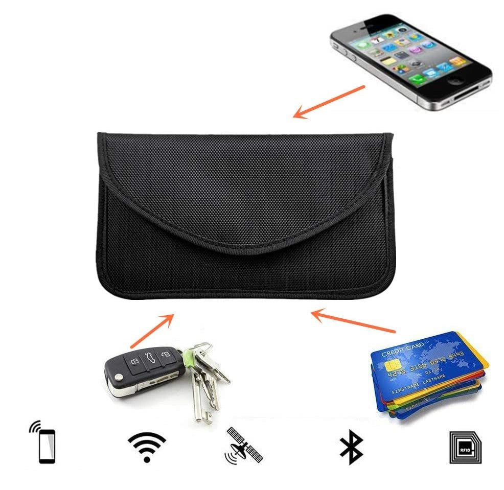 Anti-theft Case for Car Keys Phone Radio Blocking Faraday Box Faraday Cage 20cm x 11cm Black_14
