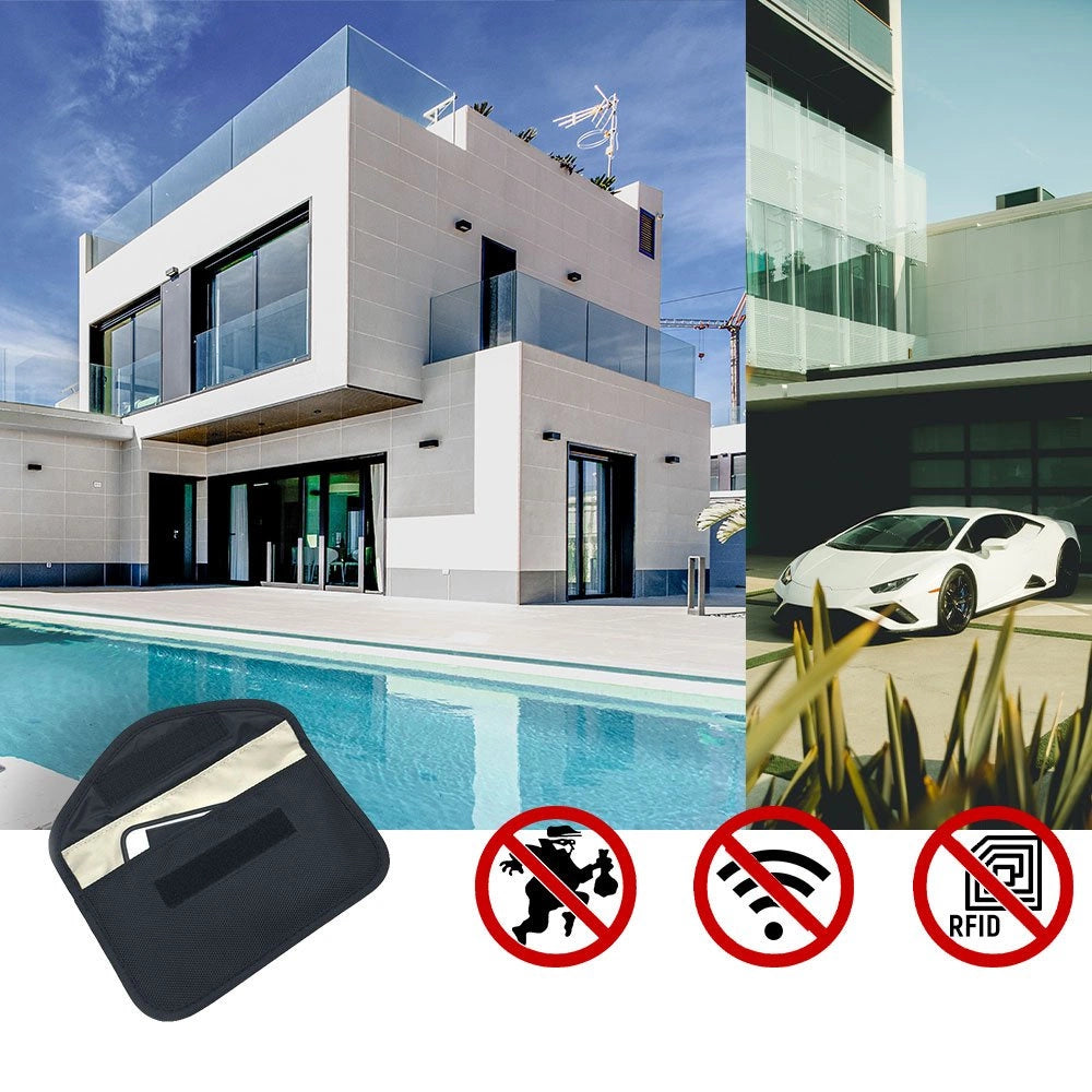 Anti-theft Case for Car Keys Phone Radio Blocking Faraday Box Faraday Cage 20cm x 11cm Black_16
