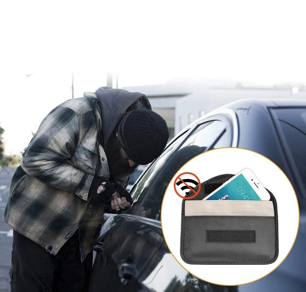 Anti-theft Case for Car Keys Phone Radio Blocking Faraday Box Faraday Cage 20cm x 11cm Black_10
