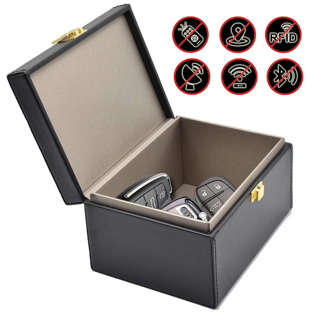 Signal blocking chest Radio blocking Faraday Box for car keys smartphone black_1
