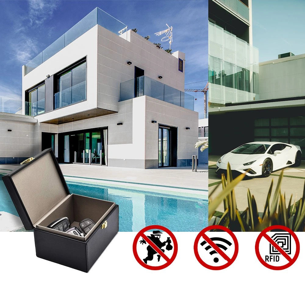 Signal blocking chest Radio blocking Faraday Box for car keys smartphone black_14