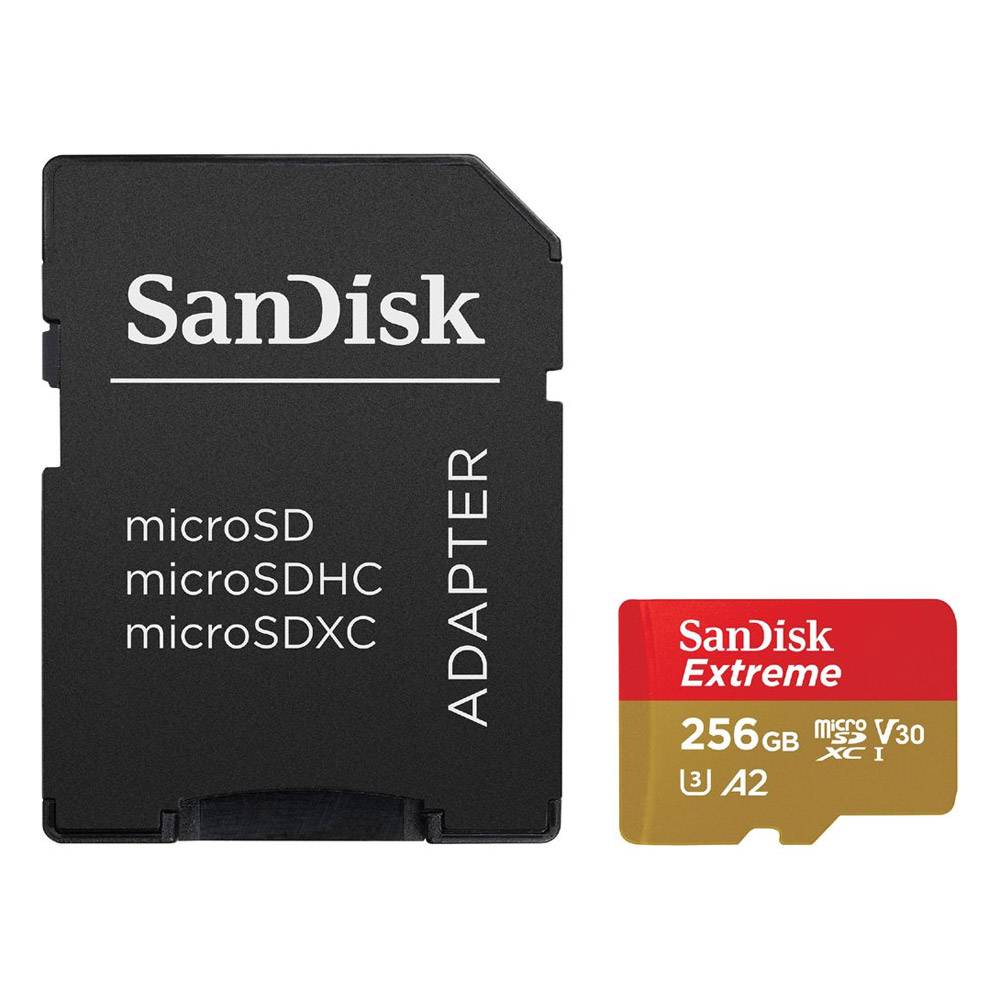 Cartão de Memória microSDXC SanDisk Extreme 256GB (190MB/s) UHS-I, U3, V30, A2 + Adaptador SD_2