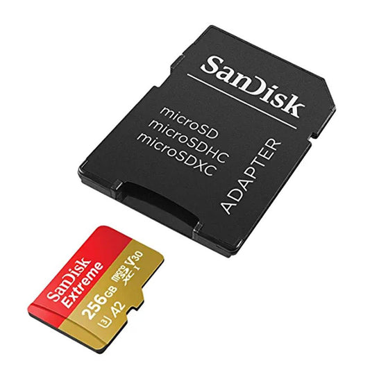Cartão de Memória microSDXC SanDisk Extreme 256GB (190MB/s) UHS-I, U3, V30, A2 + Adaptador SD_0