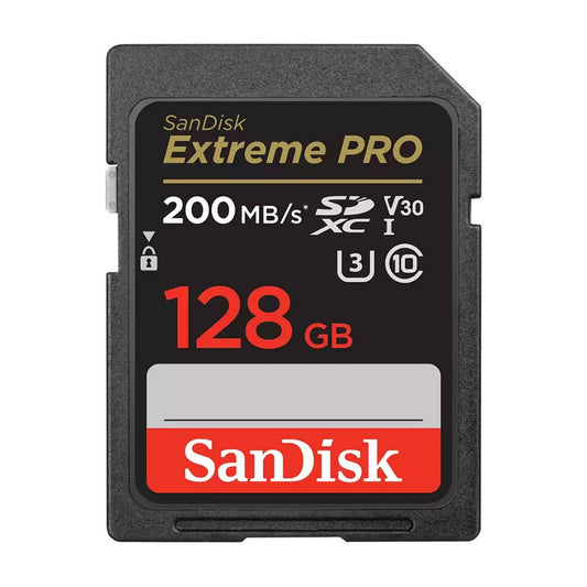 Cartão de Memória Sandisk Extreme PRO UHS-I V30 SDXC 128GB + RescuePro