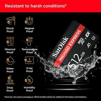 Cartão Memória SanDisk microSD EXPRESS 512GB Switch 2 ready