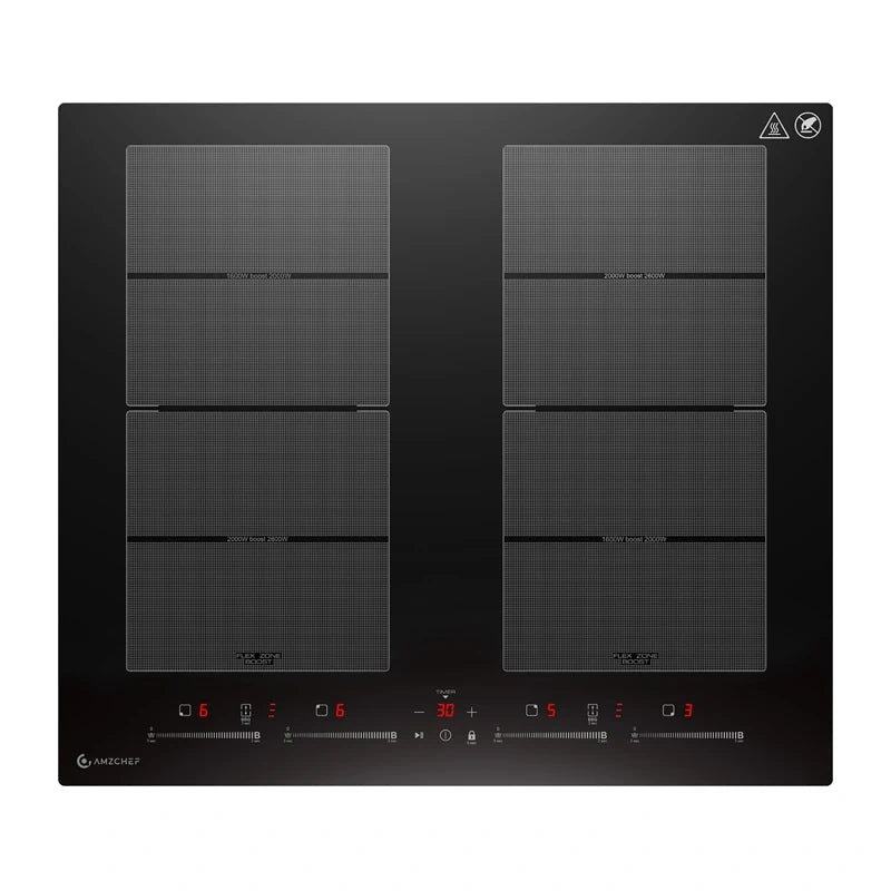 AMZCHEF CE-FS-I74S-FFDD10 Induction Cooktop, 4 zones_0