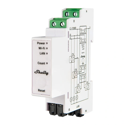 Shelly PRO 3EM 120A 3-way WiFi/Bluetooth/Matter Electricity Meter_0