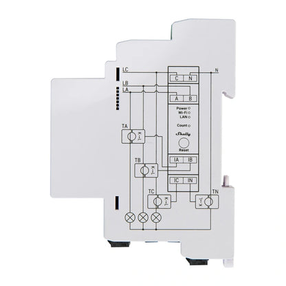 Shelly PRO 3EM 120A 3-way WiFi/Bluetooth/Matter Electricity Meter_2