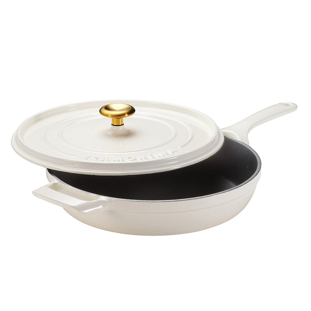 Frigideira com tampa de ferro fundido esmaltado, latte, 30 cm / 3,8 l_0
