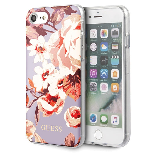 Guess GUHCI8PCUTRFL02 iPhone 7/8/SE 2020 / SE 2022 lilac/lilac N°2 Flower Collection Shiny_0