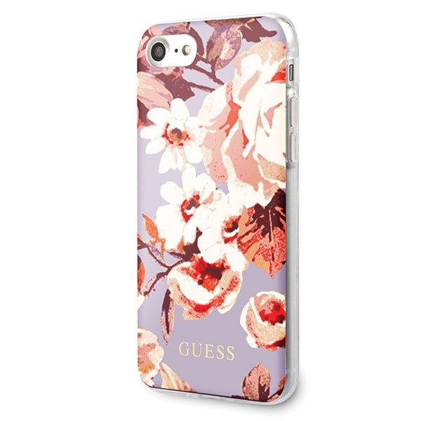 Guess GUHCI8PCUTRFL02 iPhone 7/8/SE 2020 / SE 2022 lilac/lilac N°2 Flower Collection Shiny_1
