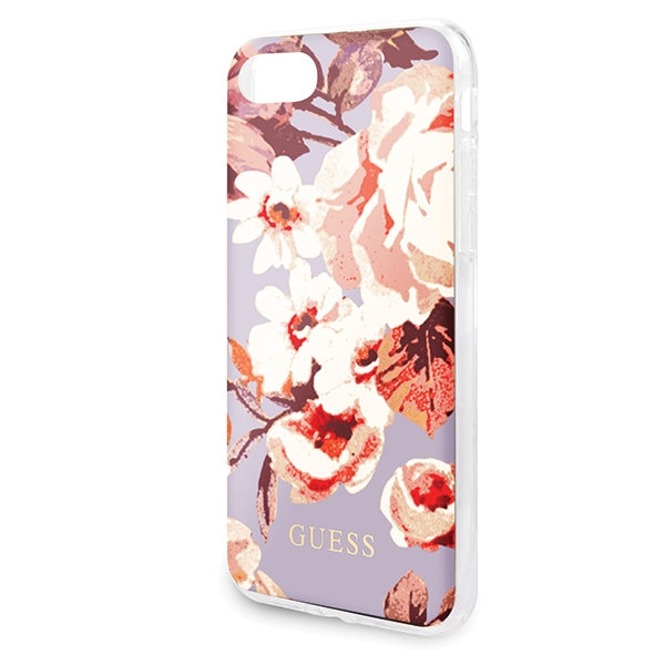 Guess GUHCI8PCUTRFL02 iPhone 7/8/SE 2020 / SE 2022 lilac/lilac N°2 Flower Collection Shiny_2