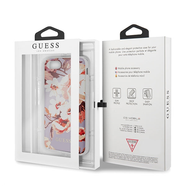 Guess GUHCI8PCUTRFL02 iPhone 7/8/SE 2020 / SE 2022 lilac/lilac N°2 Flower Collection Shiny_4