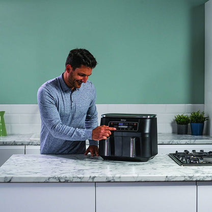 Fritadeira Air Fryer (Sem Óleo) Ninja AF300EU Dual Basket 6 em 1 7.6L 2400W Preta