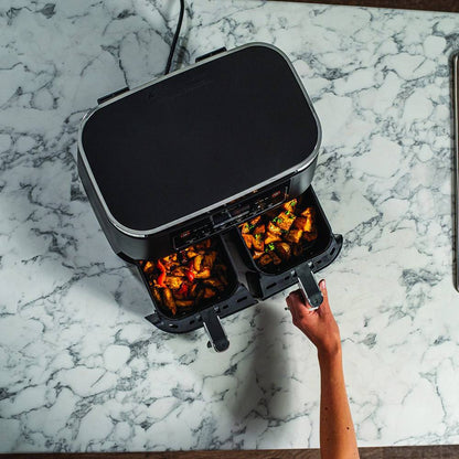 Fritadeira Air Fryer (Sem Óleo) Ninja AF300EU Dual Basket 6 em 1 7.6L 2400W Preta