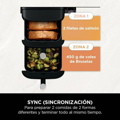 Fritadeira Air Fryer (Sem Óleo) Ninja SL300EU Double Stack 7.6L 2470W Preta