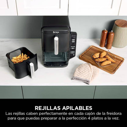 Fritadeira Air Fryer (Sem Óleo) Ninja SL300EU Double Stack 7.6L 2470W Preta