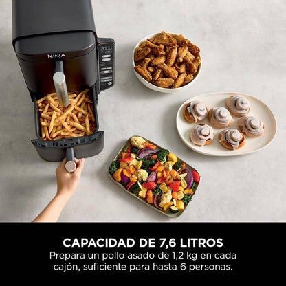 Fritadeira Air Fryer (Sem Óleo) Ninja SL300EU Double Stack 7.6L 2470W Preta