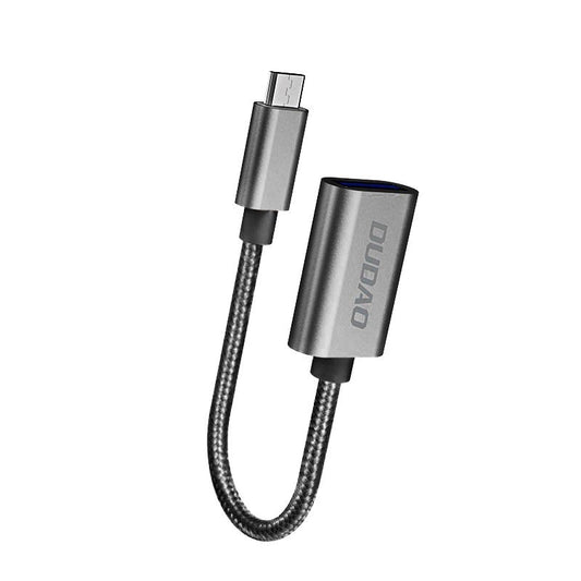 Dudao adapter adapter OTG cable from USB 2.0 to micro USB gray (L15M)_0