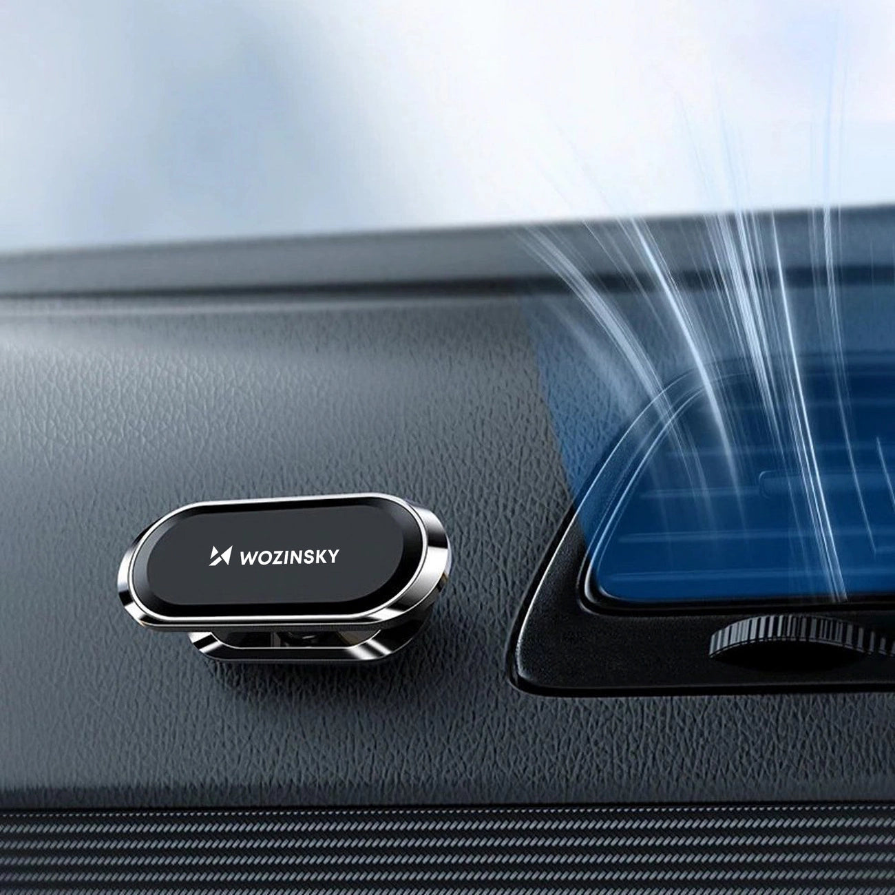 Wozinsky Self-adhesive Magnetic 360 Car Dashboard Mount Silver (WMH-06)_9