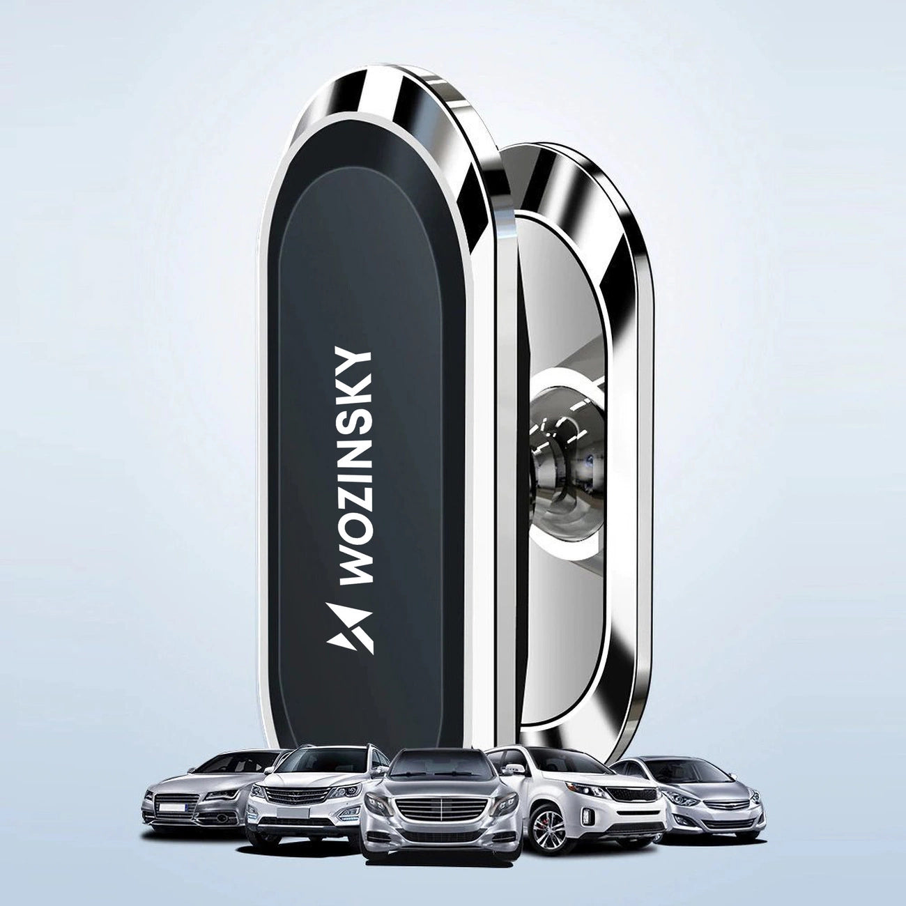 Wozinsky Self-adhesive Magnetic 360 Car Dashboard Mount Silver (WMH-06)_12