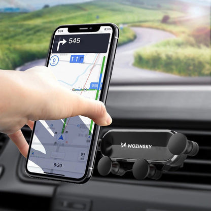 Wozinsky car phone holder gravity for ventilation grille black (WCH-05)_21