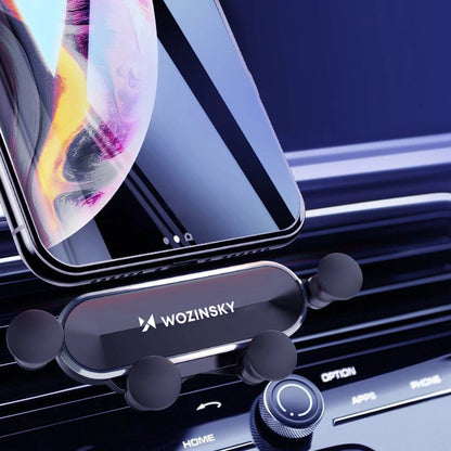 Wozinsky car phone holder gravity for ventilation grille black (WCH-05)_26