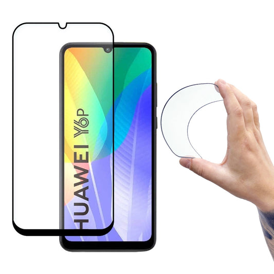 Wozinsky Full Cover Flexi Nano Glass Hybrid Screen Protector with frame for Huawei Y6p black_0