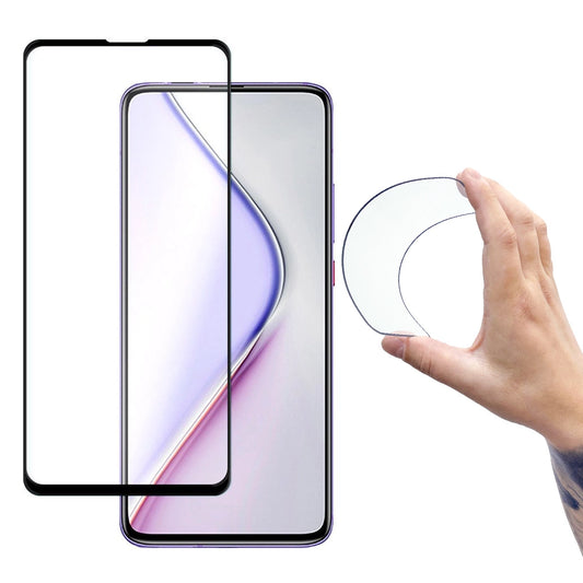 Wozinsky Full Cover Flexi Nano Glass Hybrid Screen Protector with frame for Xiaomi Redmi K30 Pro / Poco F2 Pro black_0