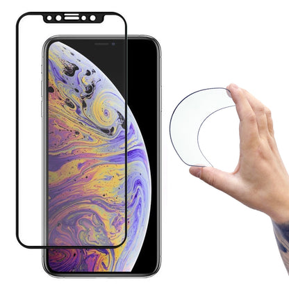 Wozinsky Full Cover Flexi Nano Glass Hybrid Screen Protector with frame for iPhone 12 mini black_0