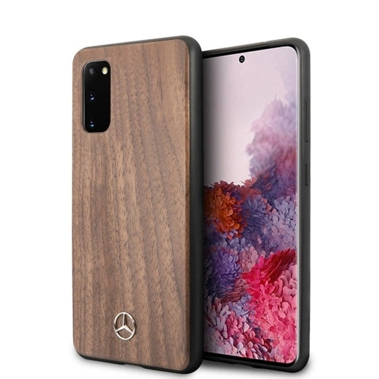 Mercedes MEHCS62VWOLB S20 G980 hard case brązowy/brown Wood Line Walnut_0