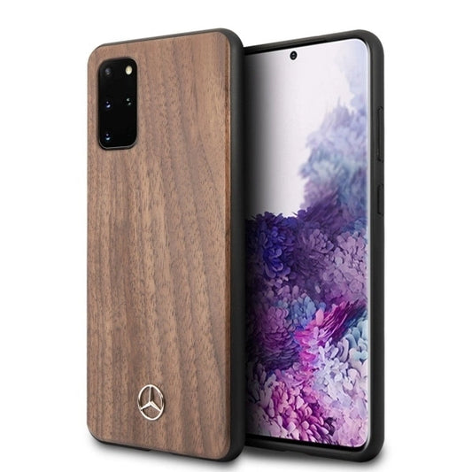 Mercedes MEHCS67VWOLB S20+ G985 hard case brązowy/brown Wood Line Walnut_0