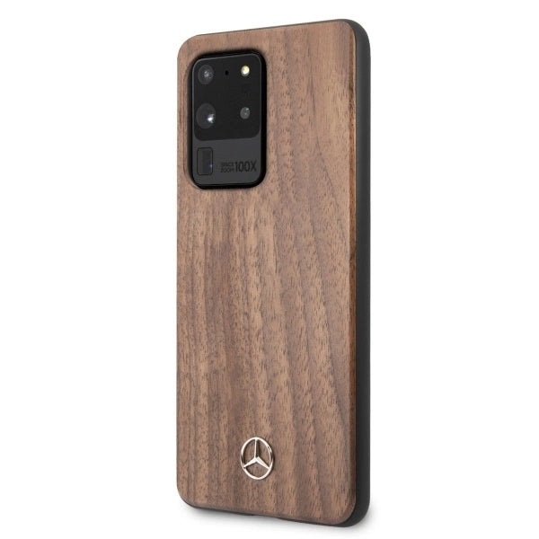 Mercedes MEHCS69VWOLB S20 Ultra G988 hard case brązowy/brown Wood Line Walnut_1