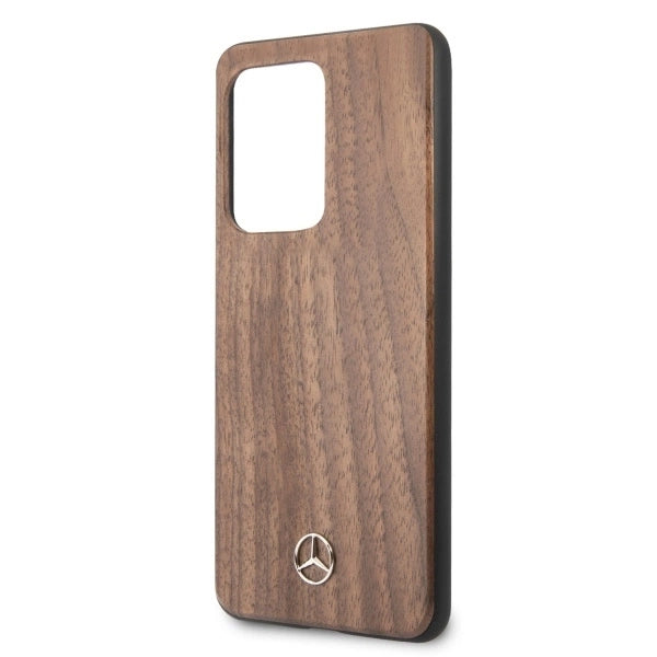 Mercedes MEHCS69VWOLB S20 Ultra G988 hard case brązowy/brown Wood Line Walnut_2