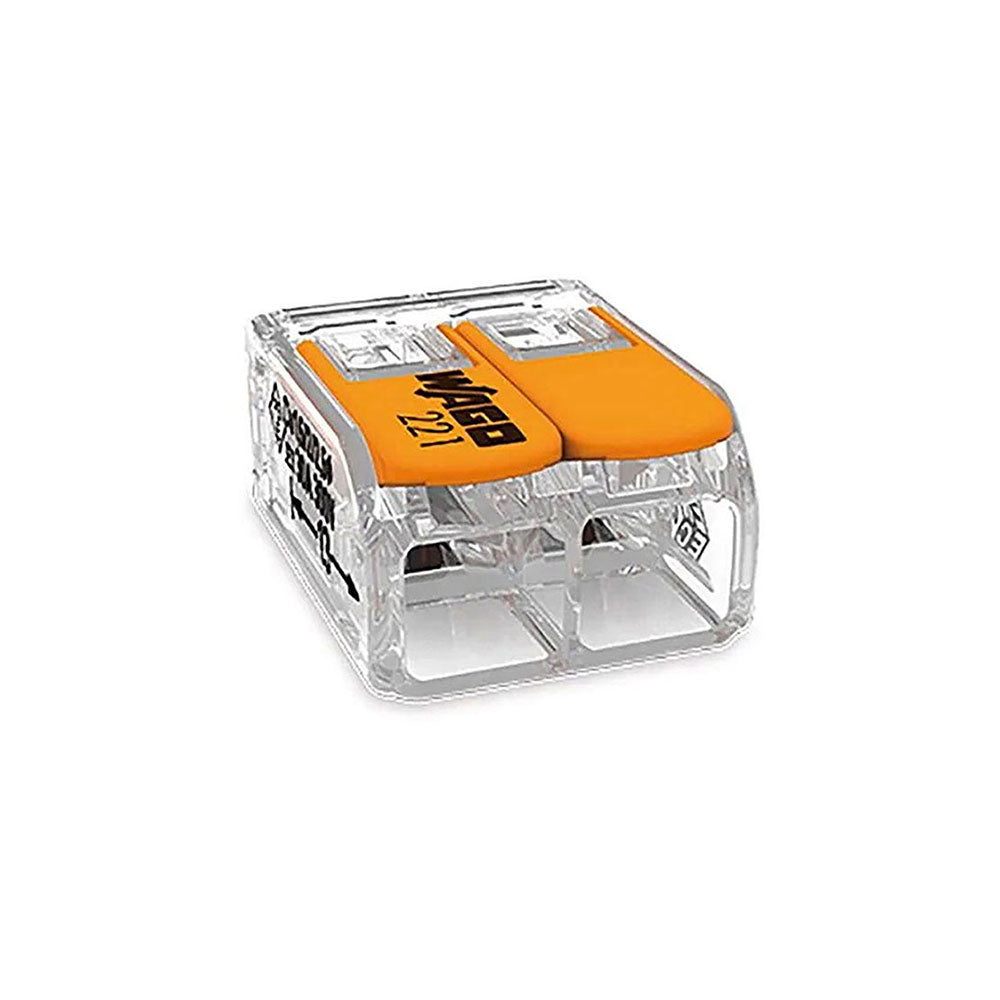 Conector rÃ¡pido com alavanca 2 condutores, Ã¸ mÃ¡ximo 6 mmÂ², 450 v, 41 a; transparente; 16 x 21,1 x 10,1 mm_0