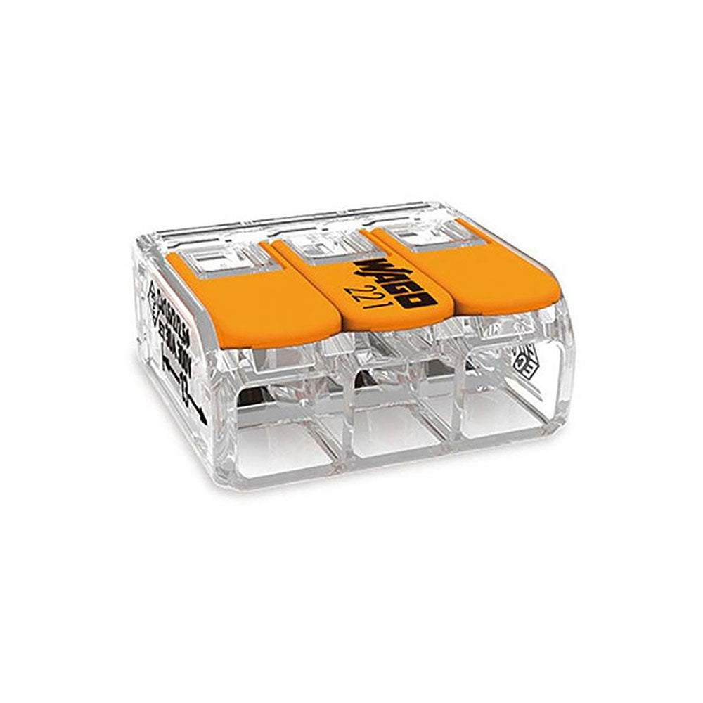 Conector rÃ¡pido com alavanca 3 condutores, Ã¸ mÃ¡ximo 6 mmÂ², 450 v, 41 a; transparente; 22,9 x 21,1 x 10,1 mm_0