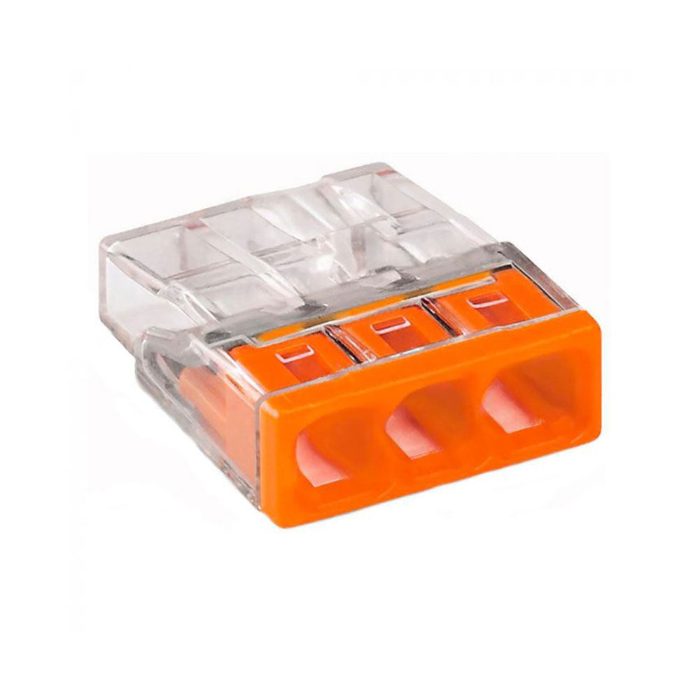 Conector rÃ¡pido 3 condutores rÃ­gidos, Ã¸ mÃ¡ximo 2,5 mmÂ², transparente / laranja_0