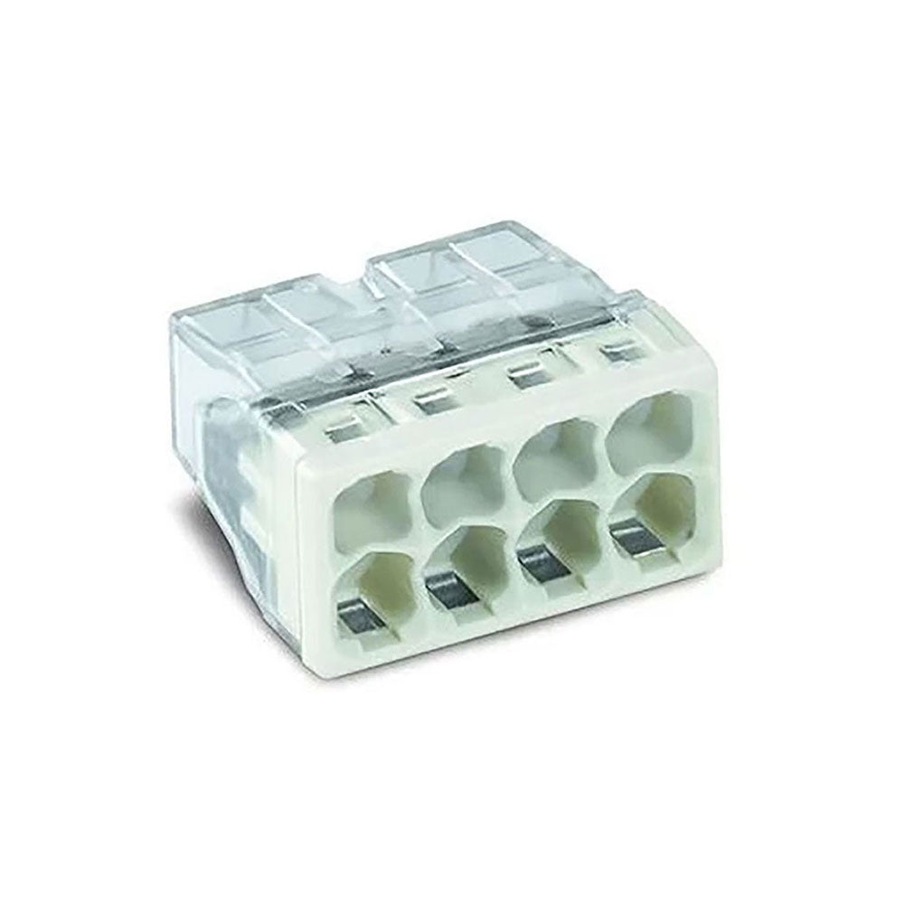 Conector rÃ¡pido 8 condutores rÃ­gidos, Ã¸ mÃ¡ximo 2,5 mmÂ², transparente / cinza verde_0