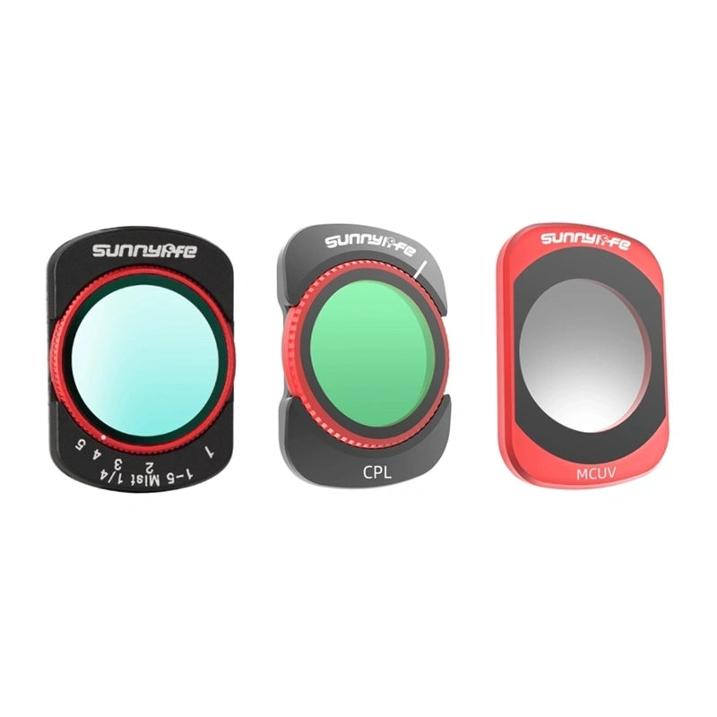 Sunnylife filter set for Osmo Pocket 4/Pocket 3: VND2-32, CPL, MCUV, Black Mist 1/4_0