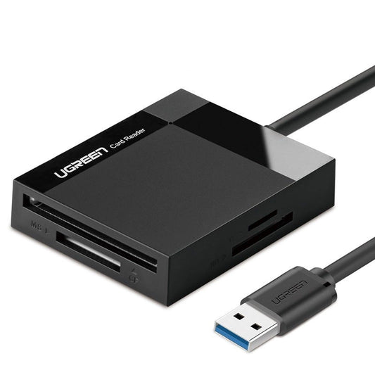Ugreen CR125 30231 SD / micro SD / CF / MS memory card reader with USB 3.0 cable 0.5m - black_0