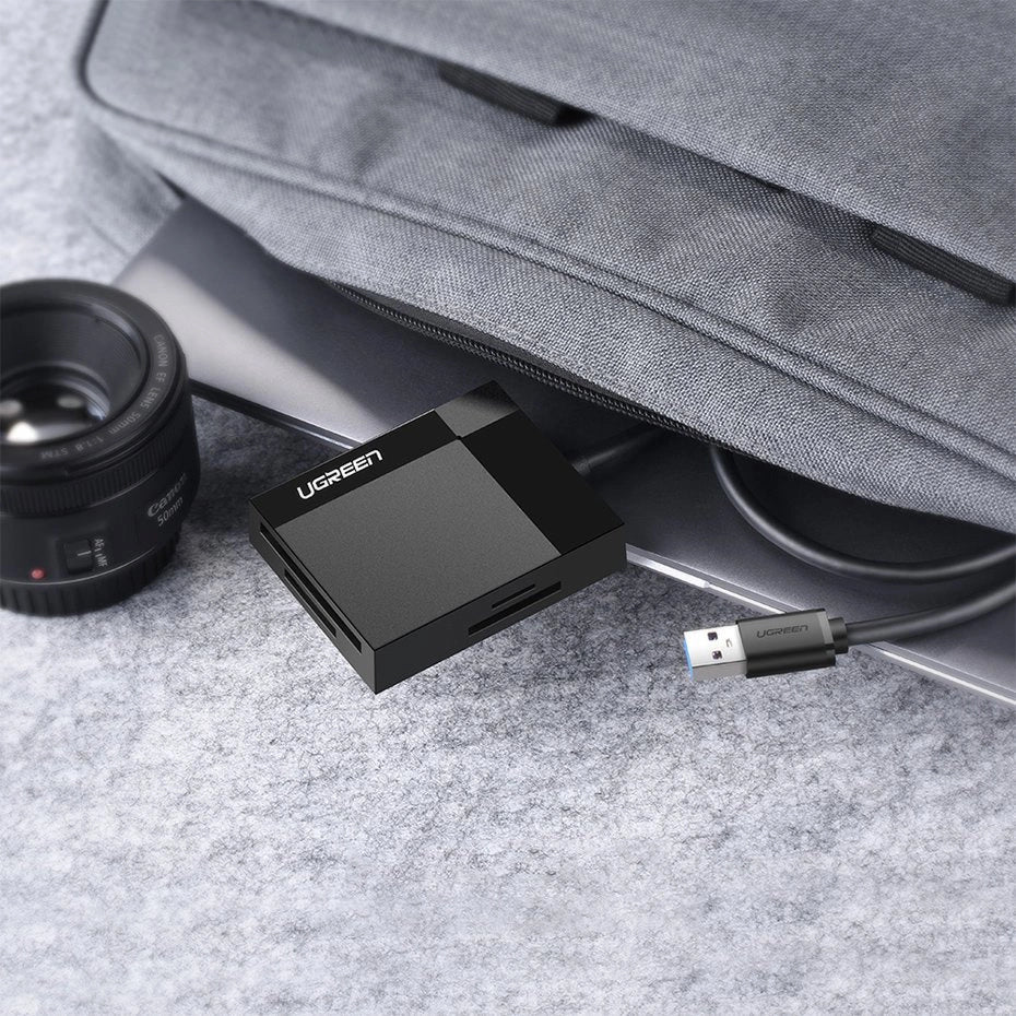Ugreen CR125 30231 SD / micro SD / CF / MS memory card reader with USB 3.0 cable 0.5m - black_3