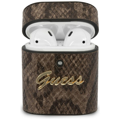 Guess GUACA2PUSNSMLBR AirPods cover brązowy/brown Python Collection_0