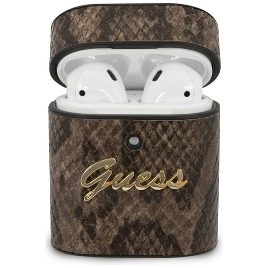 Guess GUACA2PUSNSMLBR AirPods cover brązowy/brown Python Collection_0