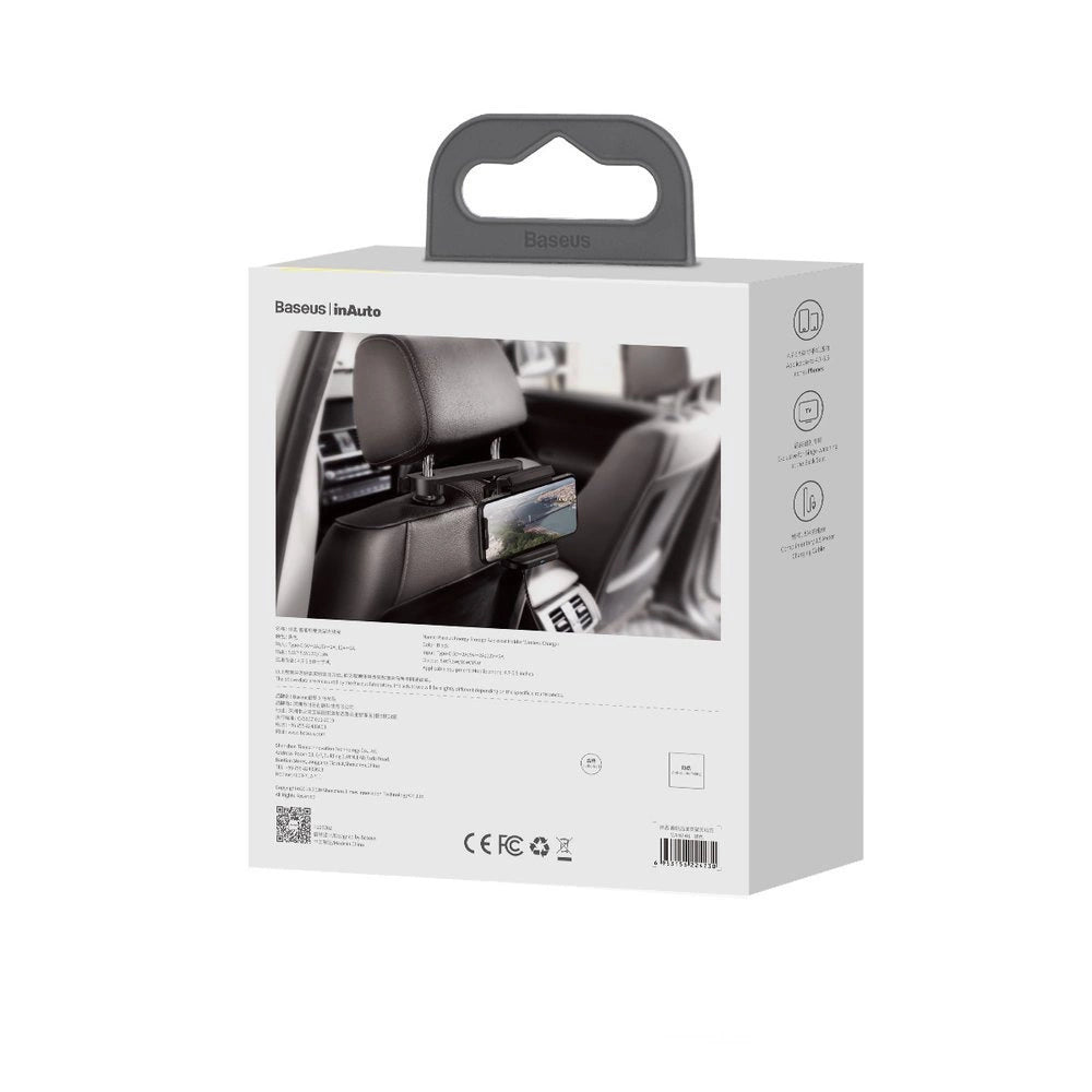 Baseus car headrest phone holder with built-in 15 W Qi wireless charger black (WXHZ-01)_5
