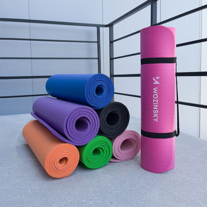 Wozinsky exercise mat 181 x 63 x 0.9 cm thick gymnastic yoga mat pink_5