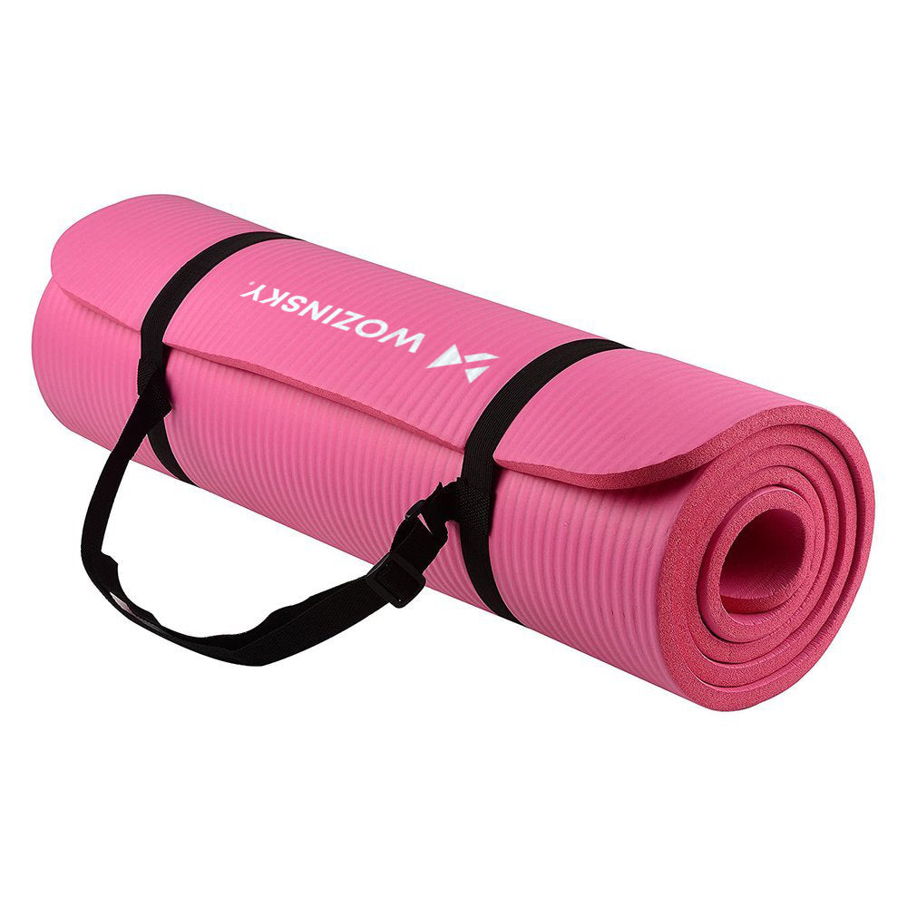 Wozinsky exercise mat 181 x 63 x 0.9 cm thick gymnastic yoga mat pink_1
