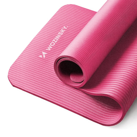 Wozinsky exercise mat 181 x 63 x 0.9 cm thick gymnastic yoga mat pink_0